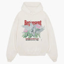 Represent double distilled hoodie flat white