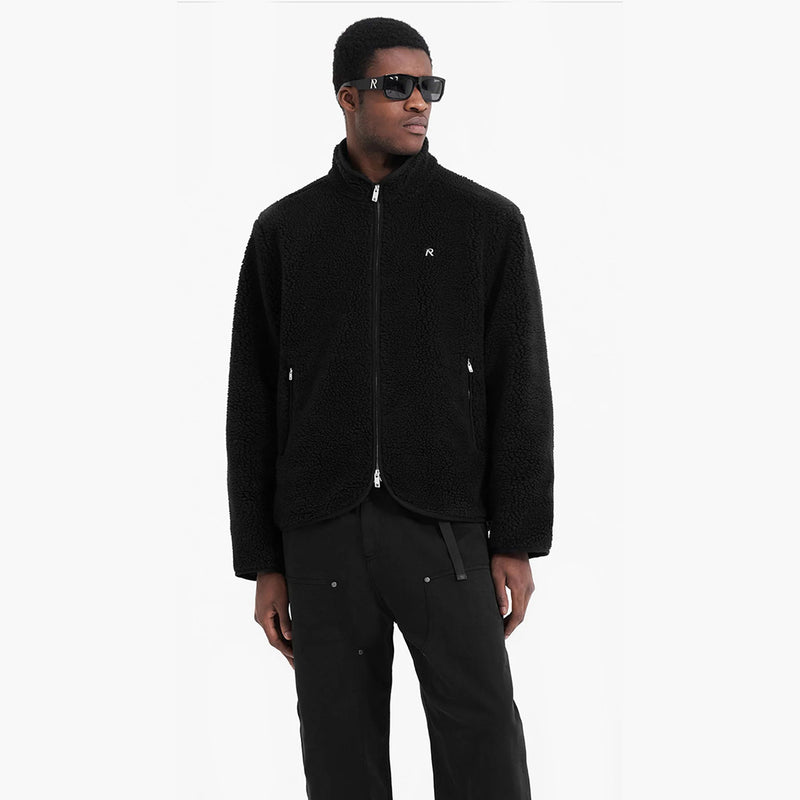 Represent Fleece Zip Through Jet Black Modell