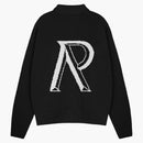 Represent initial boucle polo jet black