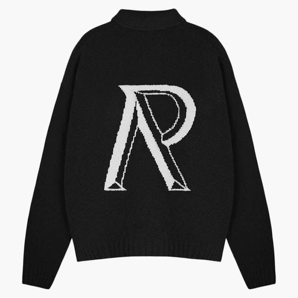 Represent Initial Boucle Polo Jet Black