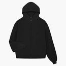Represent initial zip hoodie jet black