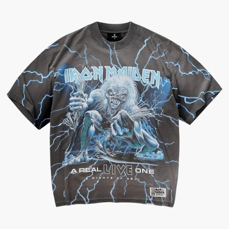 Represent Iron Maiden A Real Live One T-shirt Sunfade Grey