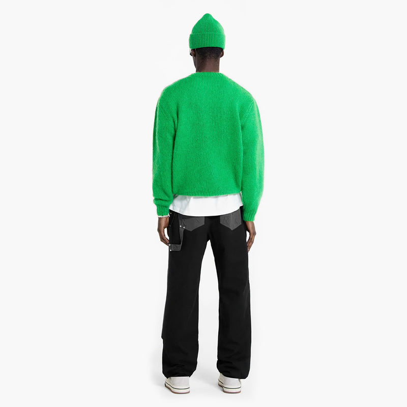 Represent Mohair Sweater Island Green Modell Ganz Rückseite