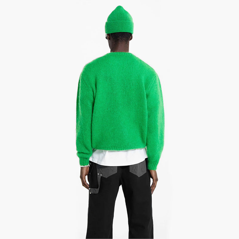 Represent Mohair Sweater Island Green Modell Rückseite