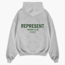 Represent Owner's Club Hoodie Ash Gray/Racing Green