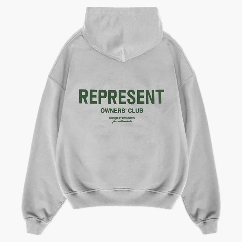 Rappresenta la felpa con cappuccio del club del proprietario Ash Gray/Racing Green