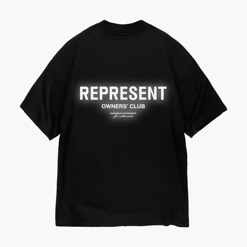 Represent Owners Club T-Shirt Black Reflective Leuchtend Rückseite