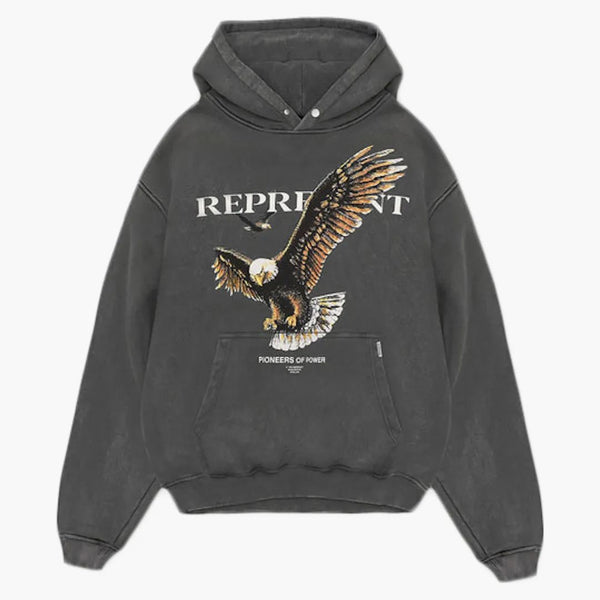 Represent Pioneers Of Power Hoodie Vintage Grey