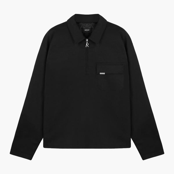 Represent Quilted Pullover Shirt Black