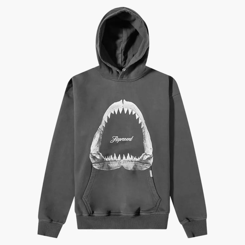 Represent Shark Jaws Hoodie Vintage Grey
