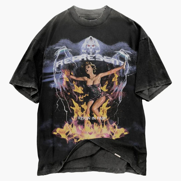 Represent Spirit Reaper Reign In Pain T-shirt Vintage Black