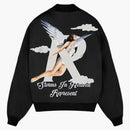 Representera stormar i himlen souvenir bombplan svart