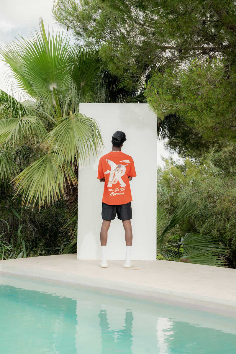 Represent Storms In Heaven Tee Neon Orange Model Rückseite