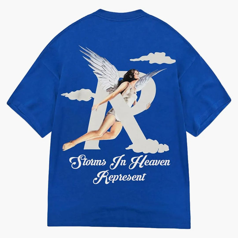 Representera stormar i himlen t-shirt kobolt