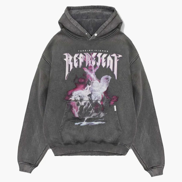 Represent Take Me Higher Hoodie Vintage Grey