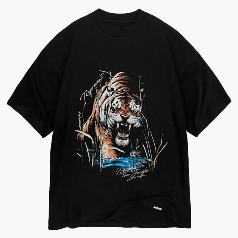 Represent Welcome To The Jungle T-shirt Off Black