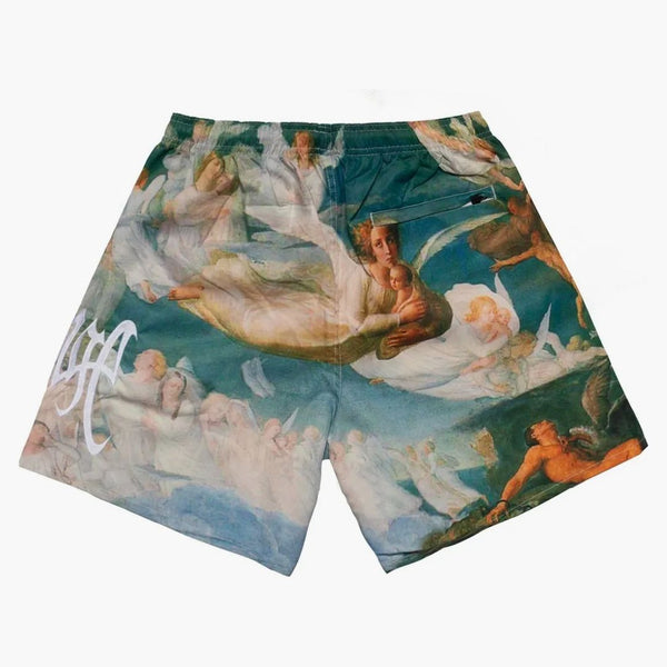 Revenge Angel Embroidered Shorts Multi