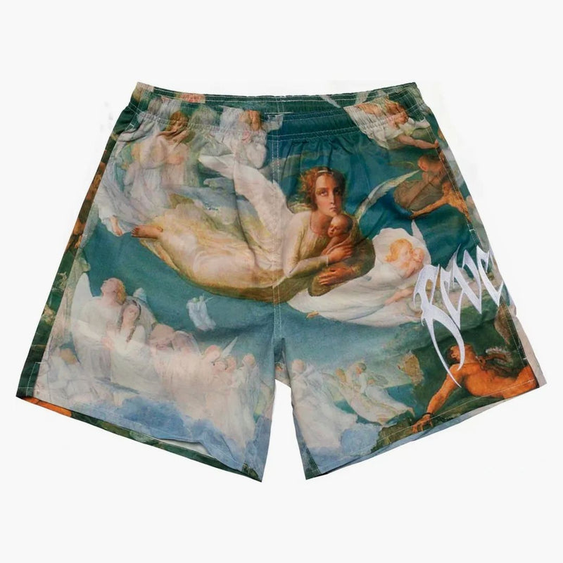 Revenge Angel Embroidered Shorts Multi