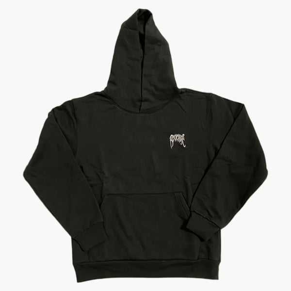 Revenge Basic Embroidered Classic Logo Hoodie Black