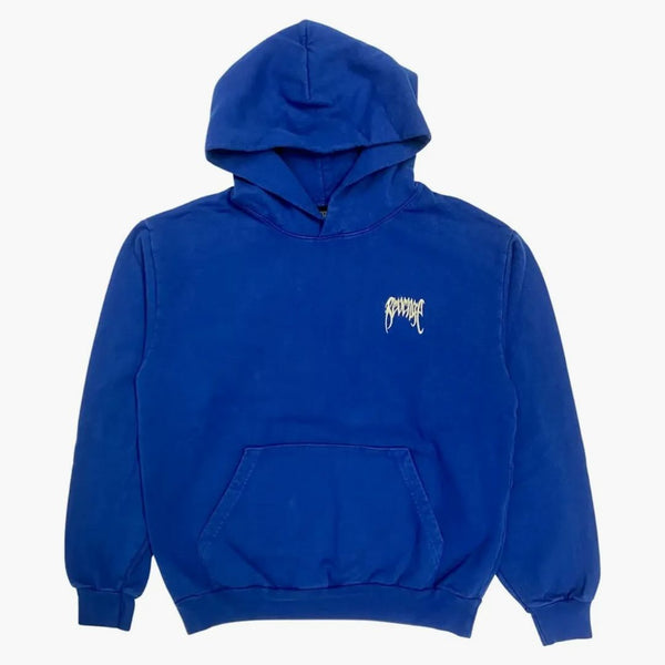 Pomsta Basic Empoidered Classic Logo Hoodie Dark Royal