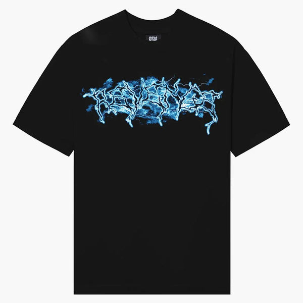 Revenge Blue Lightning Anarchy Tee Black