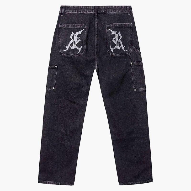 Revenge Catacombs Carpenter pantaloni di jeans lavati Borgogna