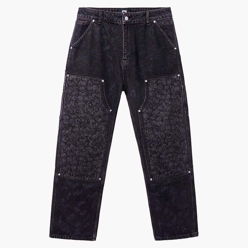 Revenge Catacombs Carpenter pantaloni di jeans lavati Borgogna