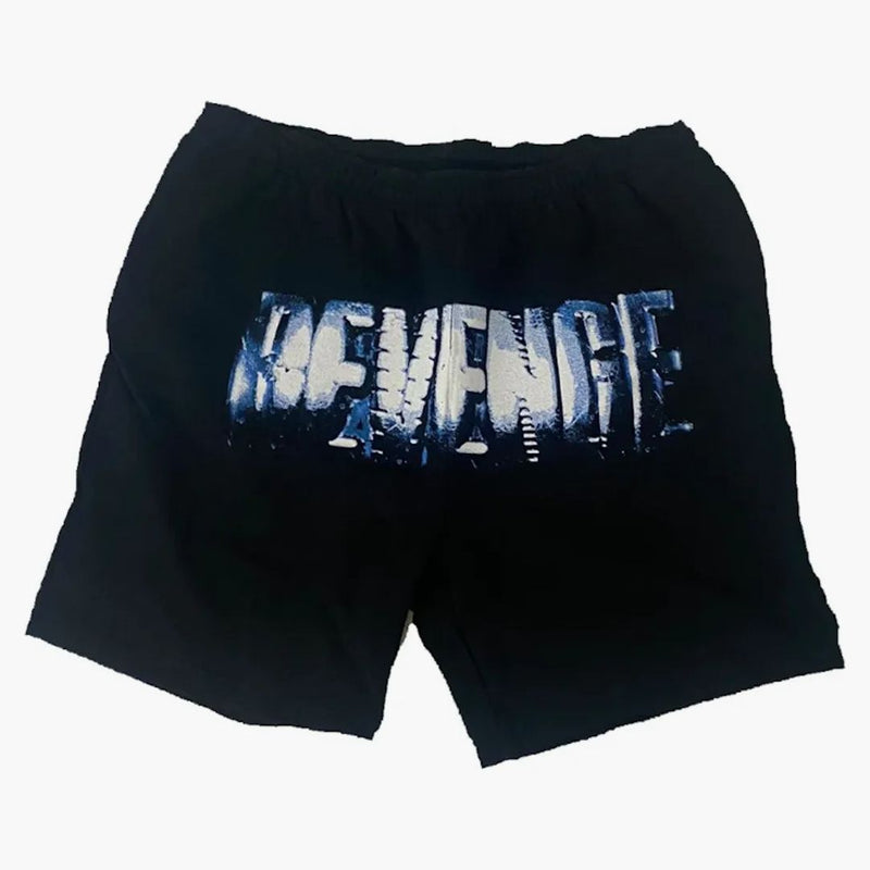 Revenge Chrome Logo Shorts Black