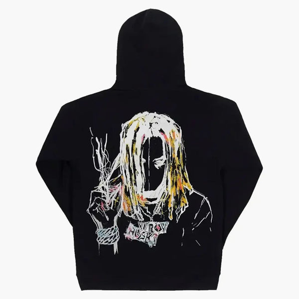 Revenge Durk Painting Hoodie Black