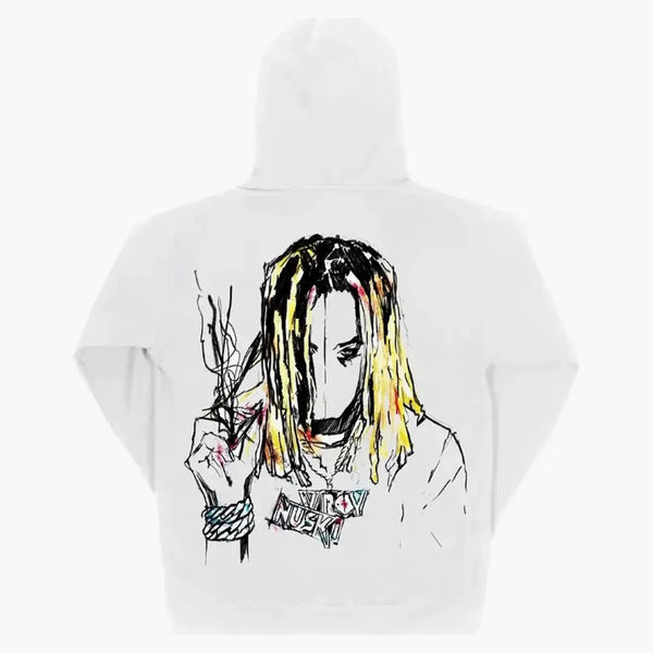 Revenge Durk Painting Hoodie White