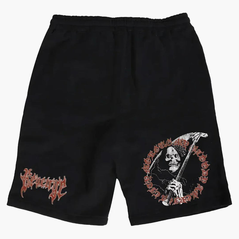 Hämnd Grim Reaper Shorts svart/röd