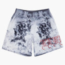 Venganza cielo e infierno pantalones cortos bordados blancos