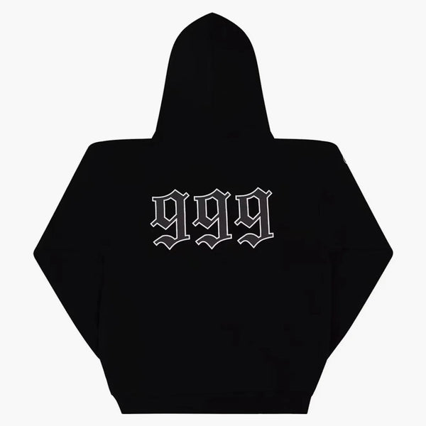 Revenge Juice Wrld 999 Graphite Portrait Hoodie Black