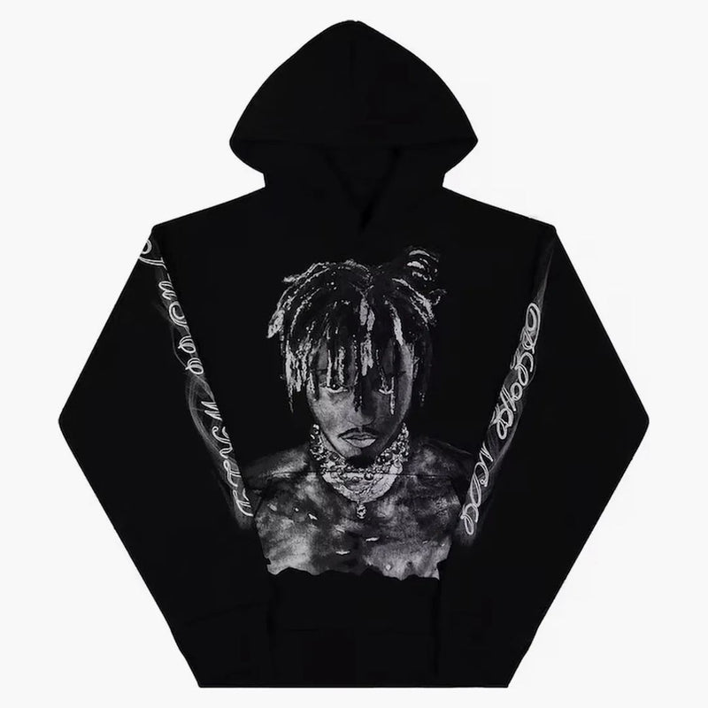 Revenge Juice Wrld 999 Grafite Portrait Hoodie Black