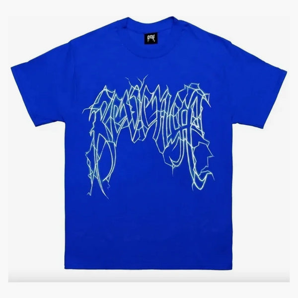 Zemsta T-shirt błyskawicy niebieski