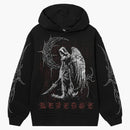 Venganza guadaña sudadera con capucha negra