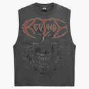 Venganza Skull Flame Corte Tank Vintage Black