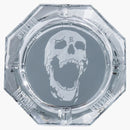 Revenge Skull Glass Ashtray White