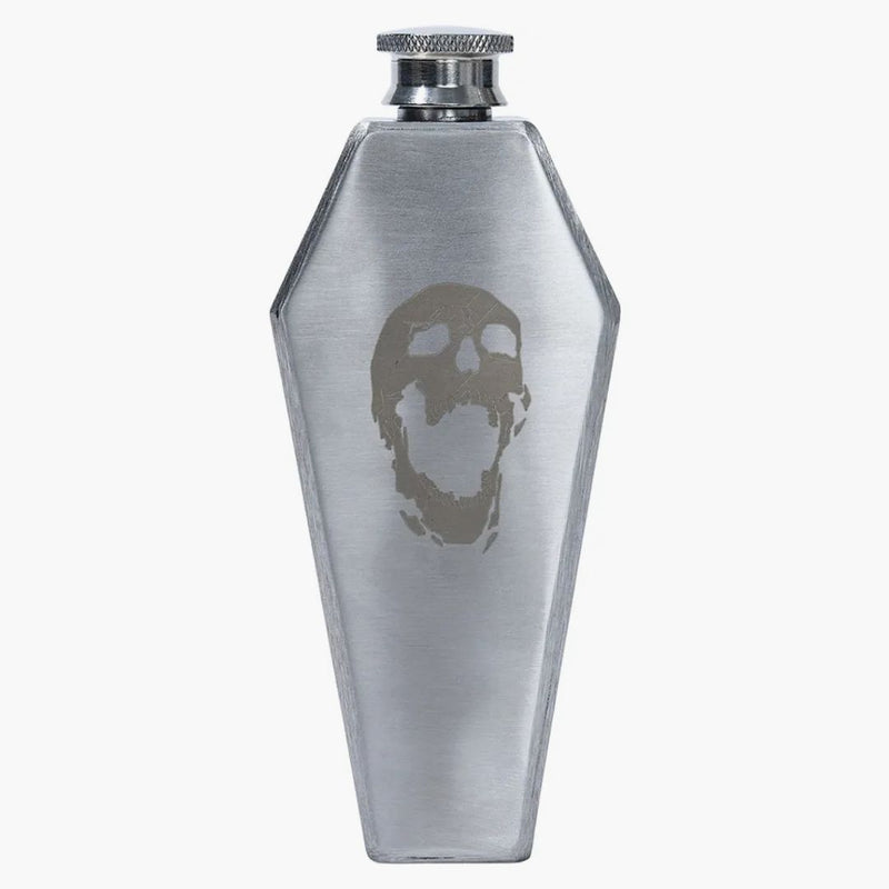 Vendetta Skull Metal Flask Silver