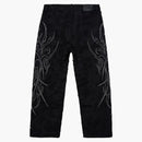 Revenge Spike Distressed Boro Denim Pant Black