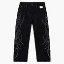 Revenge Spike Distressed Boro Denim Pant Black