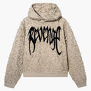 Revenge Thrashed Boro Arch Logo Hoodie Cream/Black