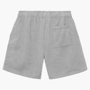 Pomsta bílé vyšívané základní šortky heather šedá