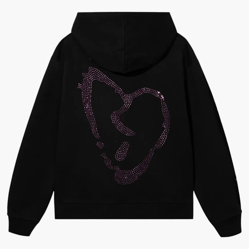 Pomsta xxxtentAcion Heartbreak Bejeweled Hoodie Black/Purple