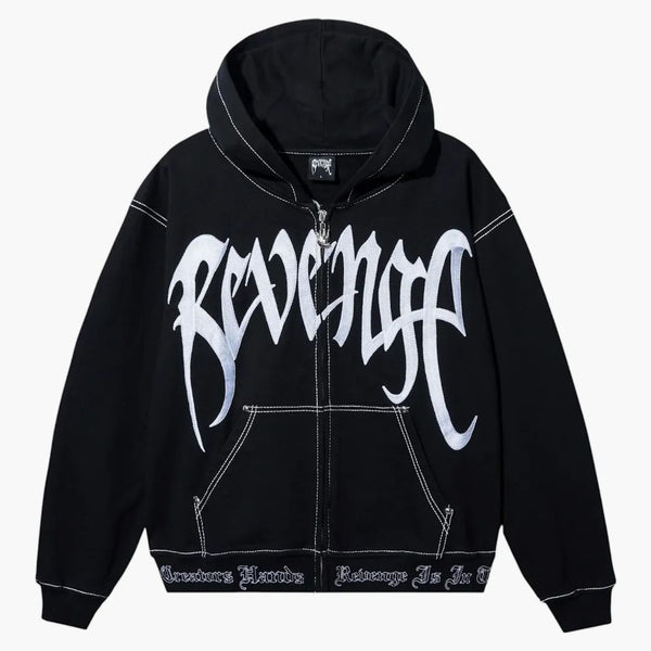 Revenge Xxxtentacion Kill Contrast Zip Hoodie Black/white