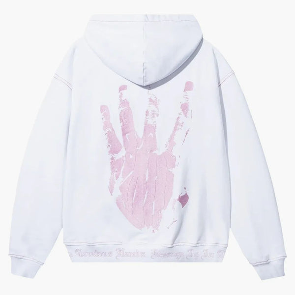 Pomsta xxxtentAcion Kill Contrast Zip Hoodie White/Pink
