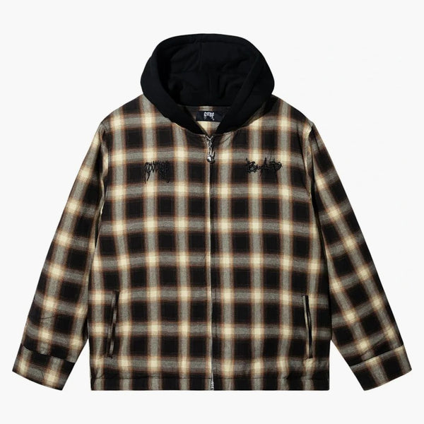 Revenge Xxxtentacion Kill Hooded Flannel Brown/black