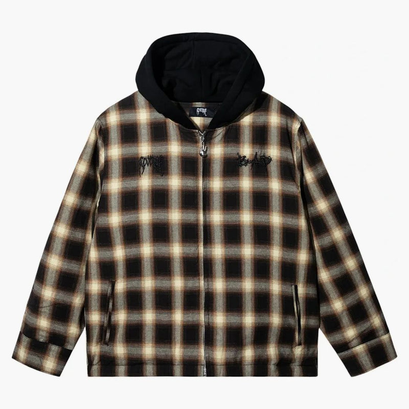 Revenge Xxxtentacion Kill Hooded Flannel Brown/black