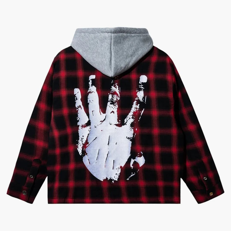 Revenge Xxxtentacion Kill Hooded Flannel Red/white