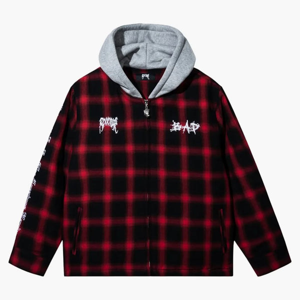 Revenge Xxxtentacion Kill Hooded Flannel Red/white